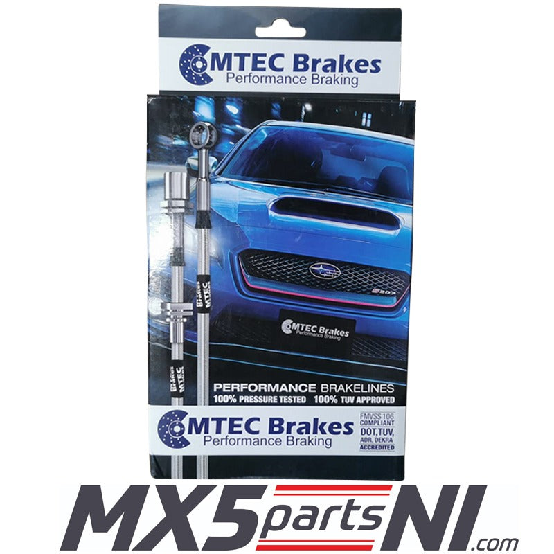 MTEC Zinc Plated Performance Brake Hoses MX5 MK2
